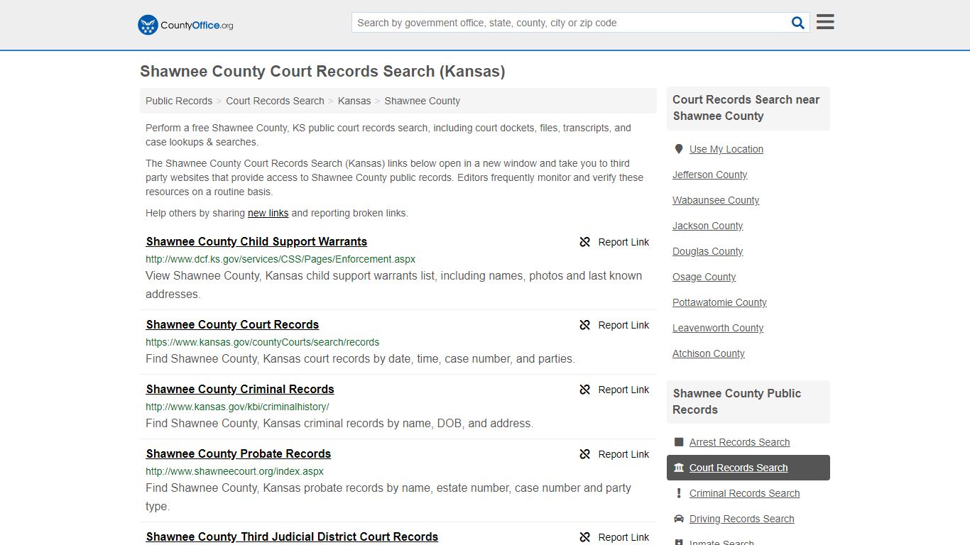 Court Records Search - Shawnee County, KS (Adoptions ...